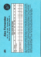 1990 Classic Draft Picks Alex Fernandez #4