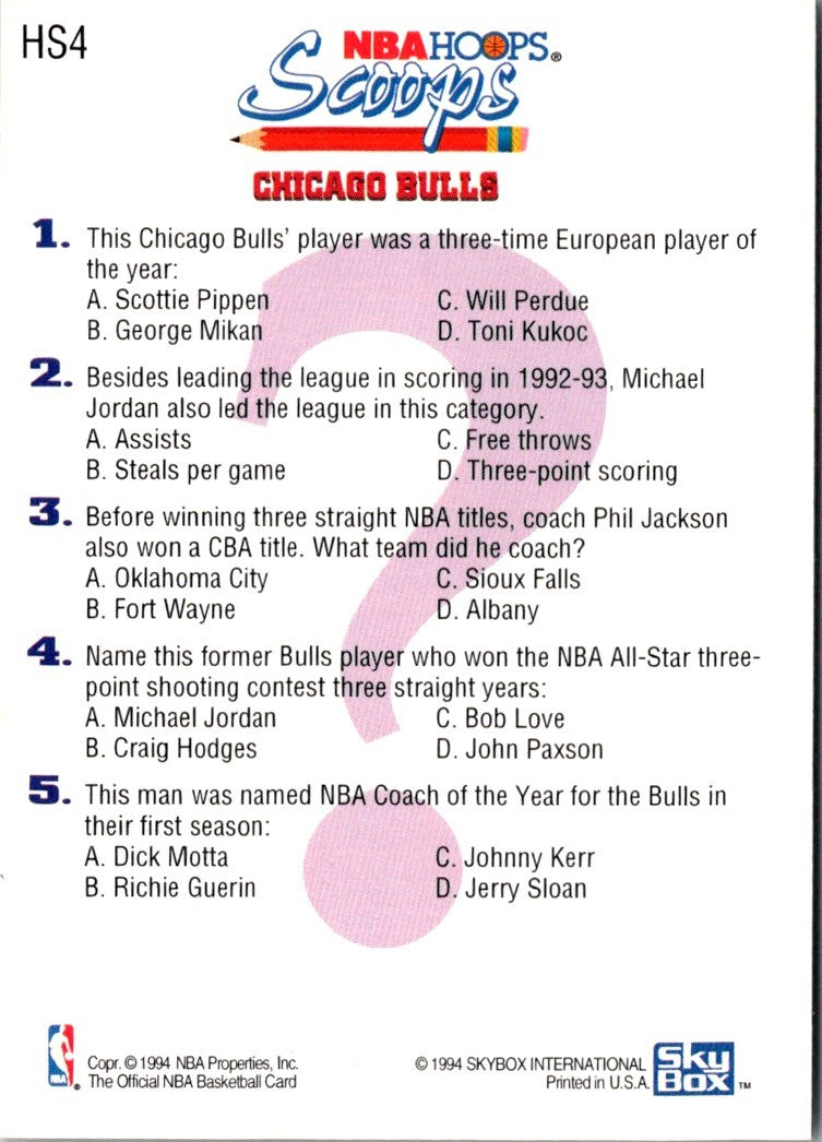 1993 Hoops Scoops Scottie Pippen