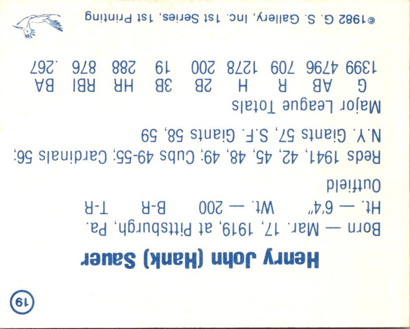 1982 G.S. Gallery All-Time Greats John Henry Johnson