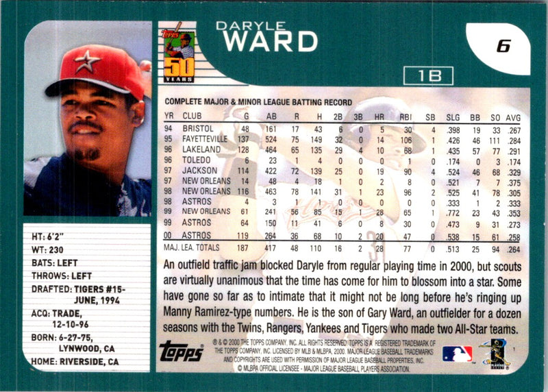 2001 Topps Daryle Ward