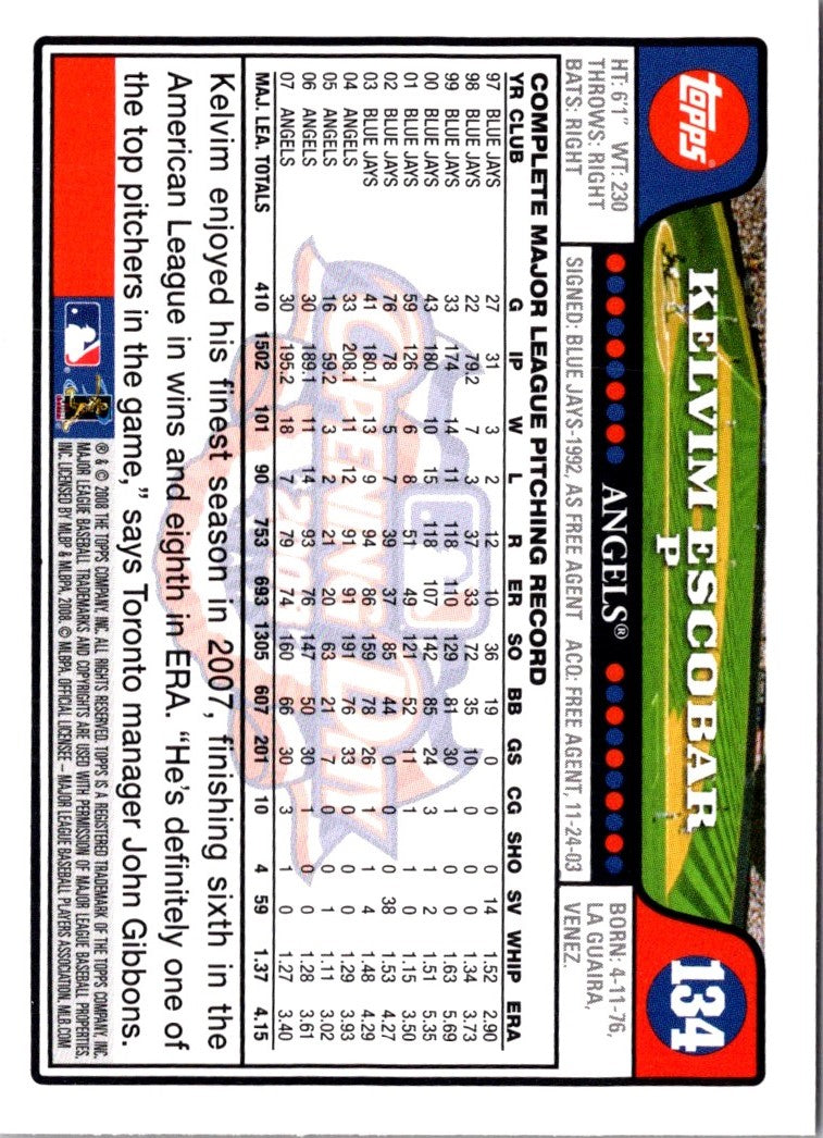 2008 Topps Opening Day Kelvim Escobar