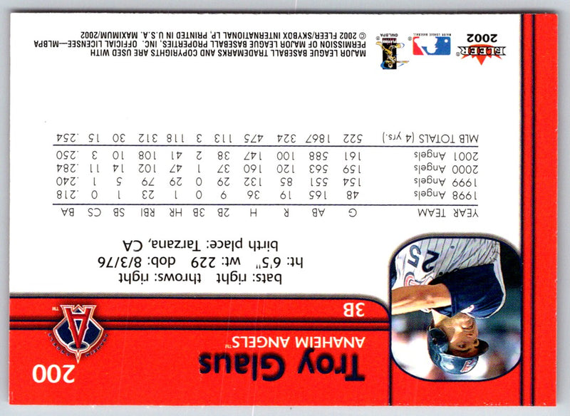 2002 Fleer Maximum Troy Glaus