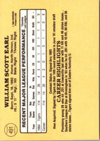 1985 Donruss Scottie Earl #491 Rookie
