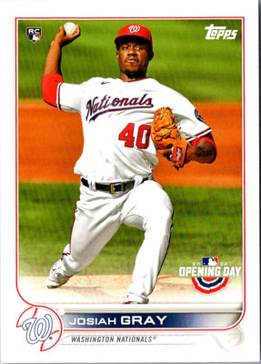 2022 Topps Opening Day Josiah Gray #89 Rookie