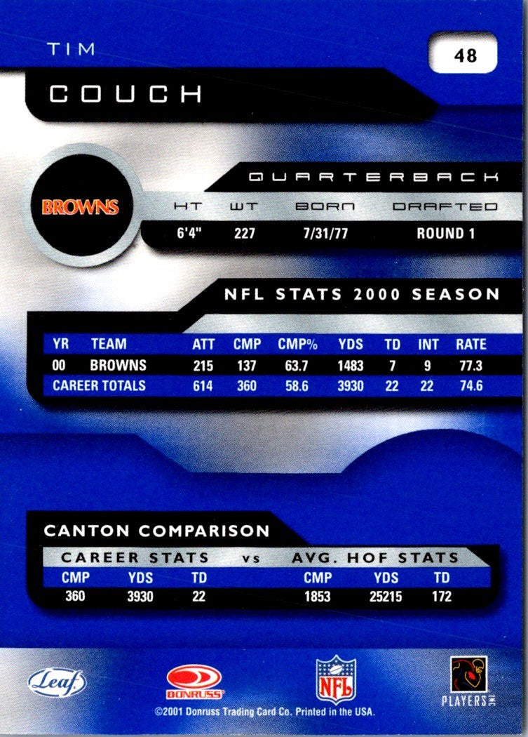 2001 Quantum Leaf Tim Couch