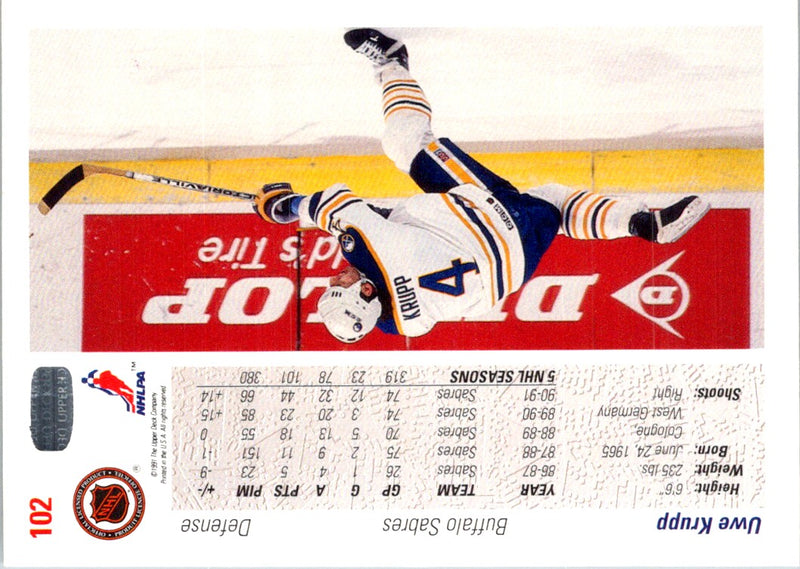 1991 Upper Deck Uwe Krupp