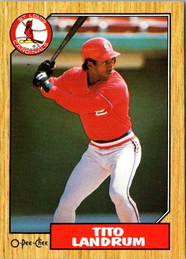 1987 O-Pee-Chee Tito Landrum #288