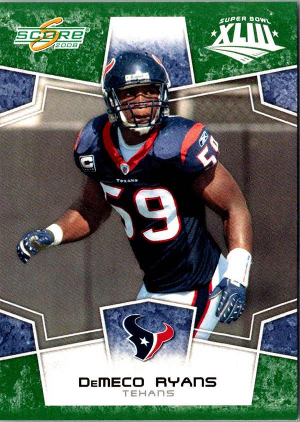 2008 Score Super Bowl XLIII DeMeco Ryans #123