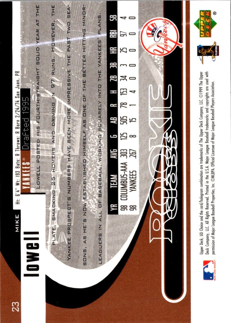 1999 UD Choice Mike Lowell