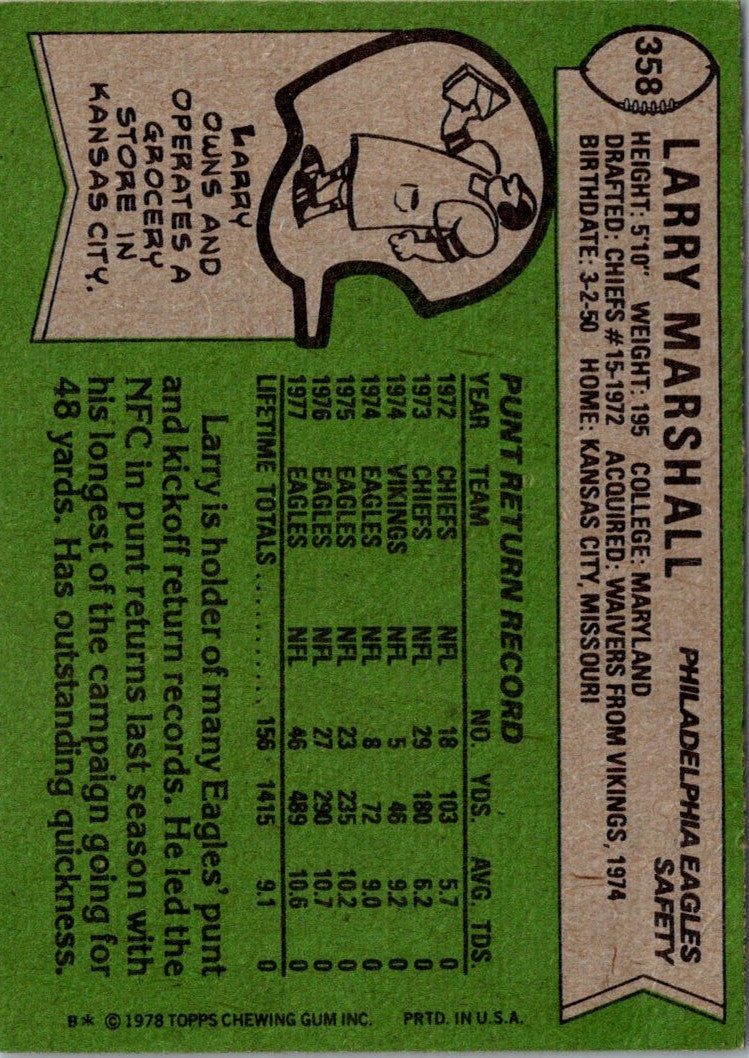 1978 Topps Larry Marshall