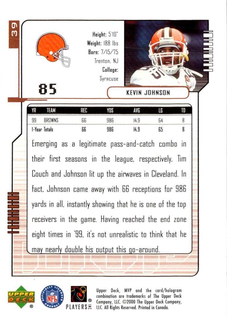 1999 Upper Deck Kevin Johnson