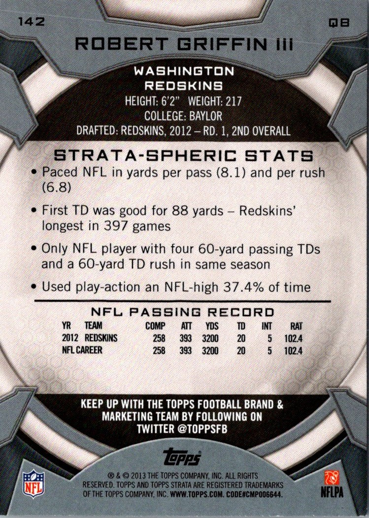 2013 Topps Strata Robert Griffin III