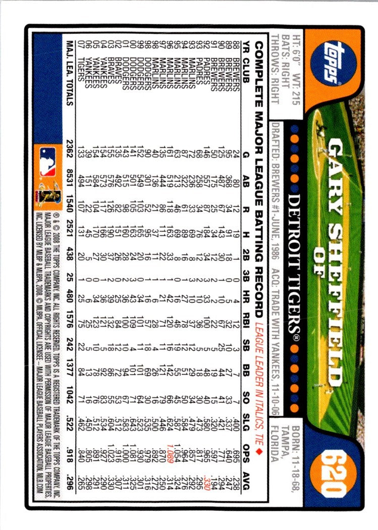 2008 Topps Gary Sheffield
