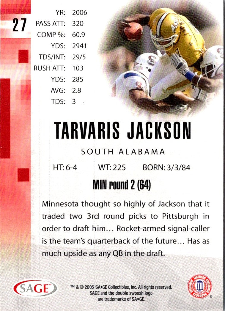 2006 SAGE Tarvaris Jackson