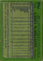 1982 Topps Larry McWilliams #733