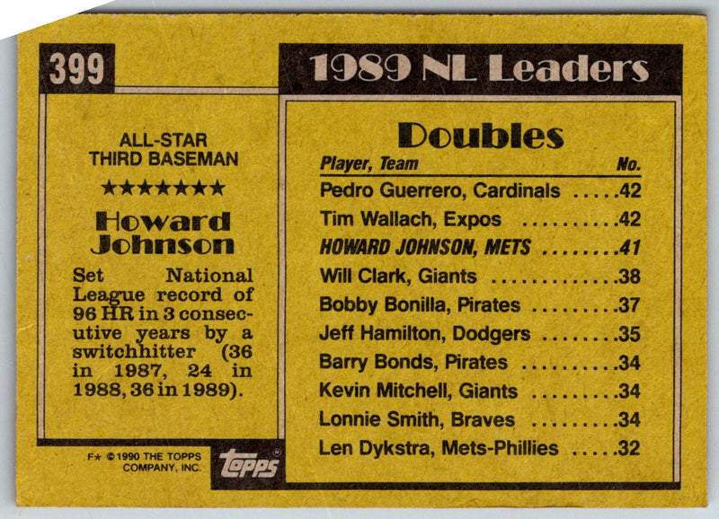 1990 Topps Howard Johnson