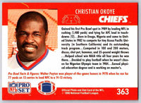 1990 Pro Set Christian Okoye #363