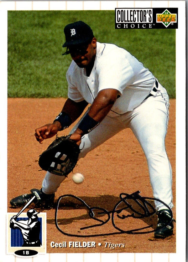 1994 Collector's Choice Cecil Fielder #100 Silver Signature