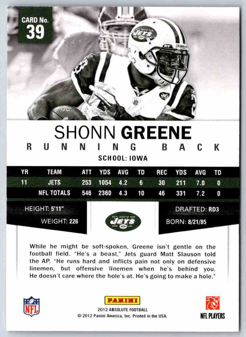 2014 Panini Rookies And Stars Shonn Greene