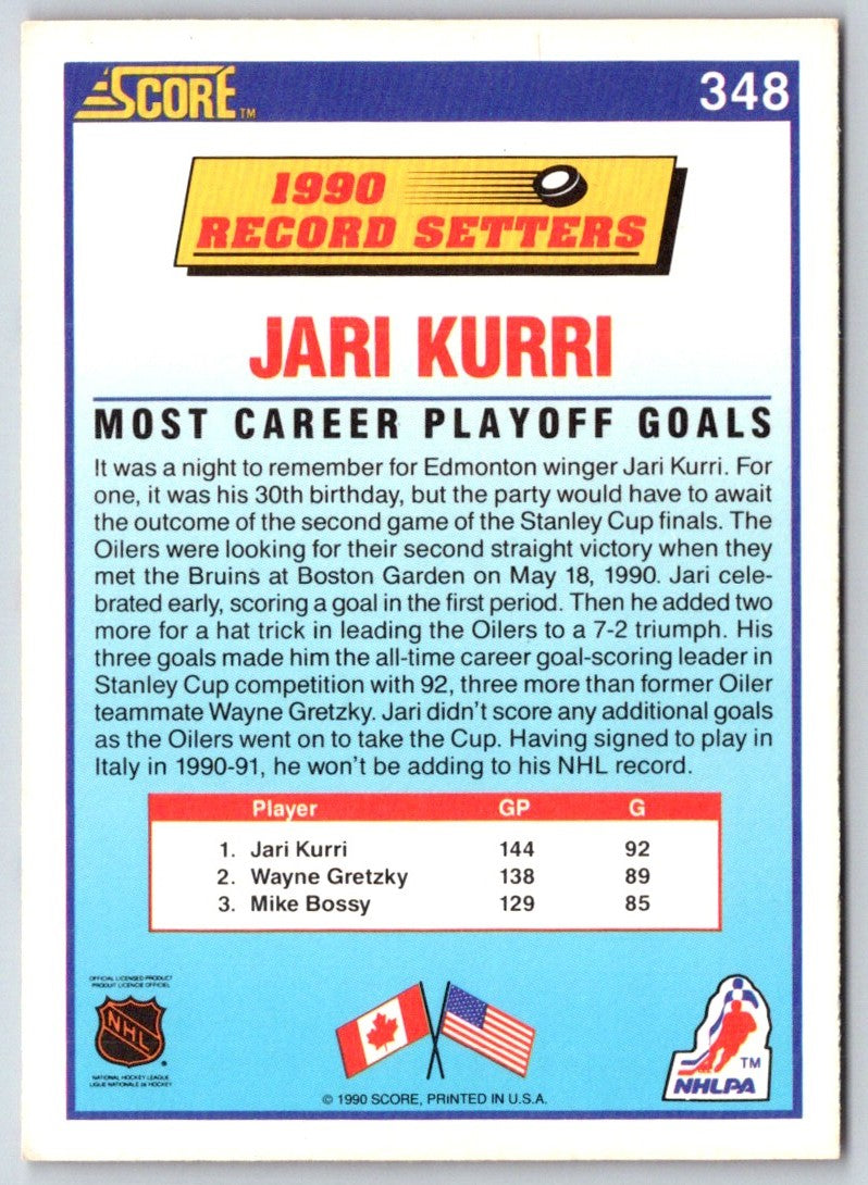 1990 Score Jari Kurri