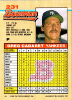 1992 Bowman Greg Cadaret #231