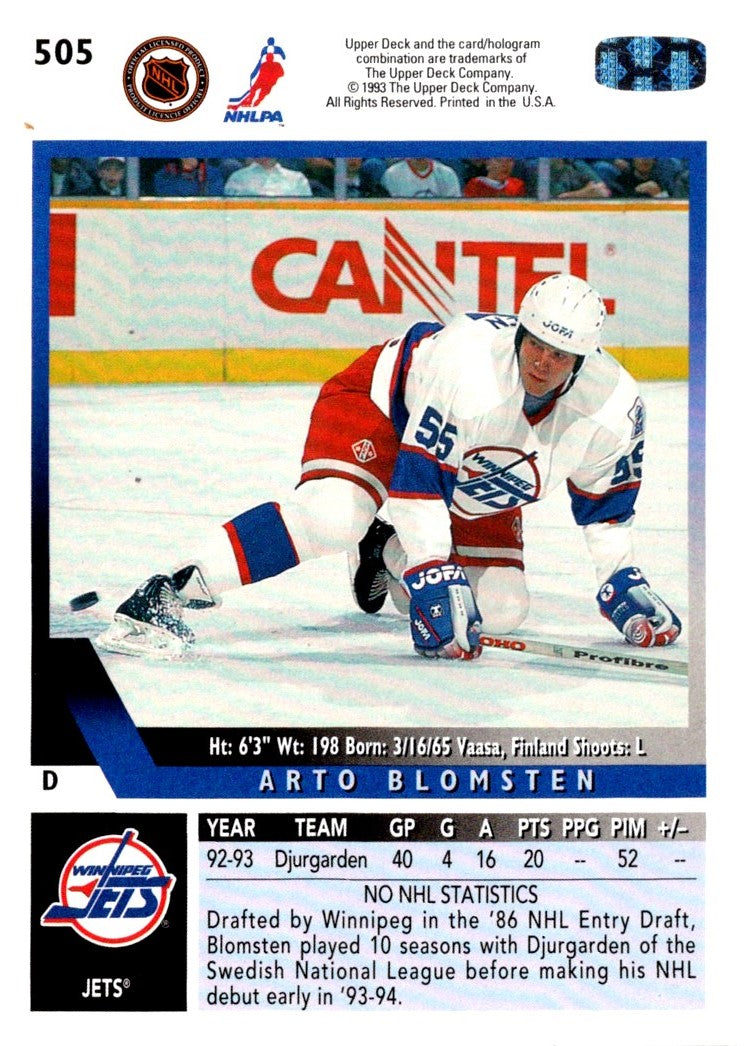 1993 Upper Deck Arto Blomsten