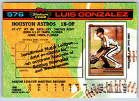 1991 Stadium Club Luis Gonzalez #576 Rookie