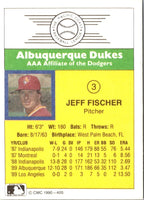 1990 CMC Albuquerque Dukes Jeff Fischer #3