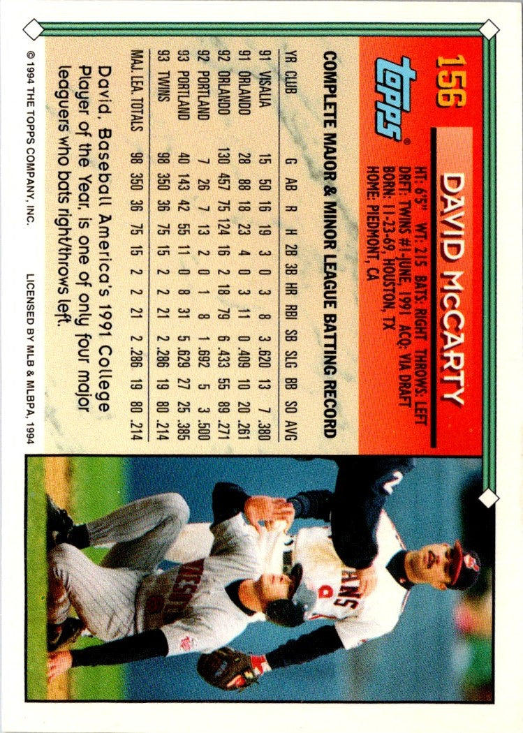 1994 Topps David McCarty