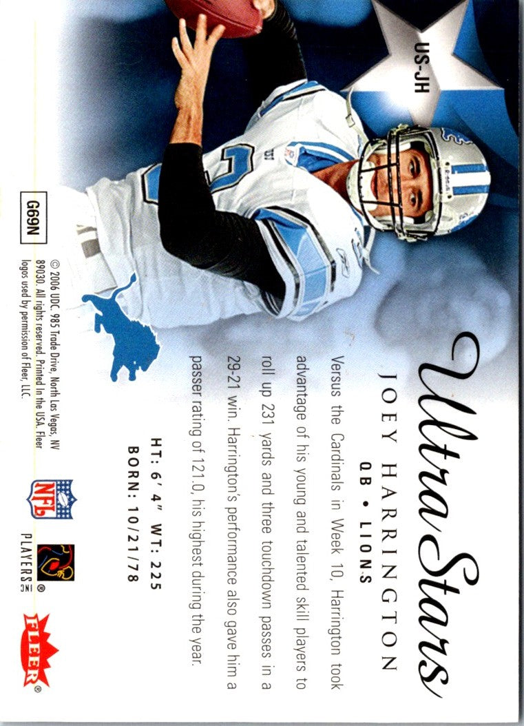 2006 Ultra Stars Joey Harrington