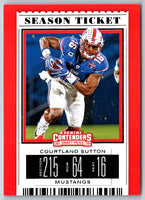2019 Panini Contenders Draft Picks Collegiate Ticket Blue Foil Courtland Sutton #24