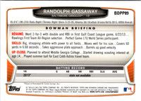 2013 Bowman Draft Picks & Prospects Chrome Randolph Gassaway #BDPP89
