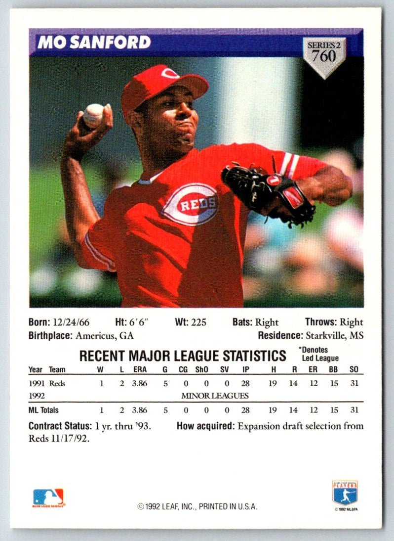 1993 Donruss Mo Sanford