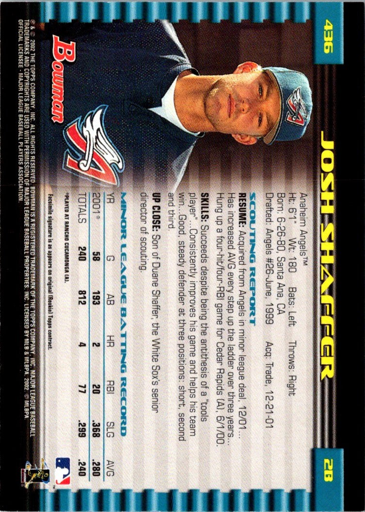 2002 Bowman Josh Shaffer