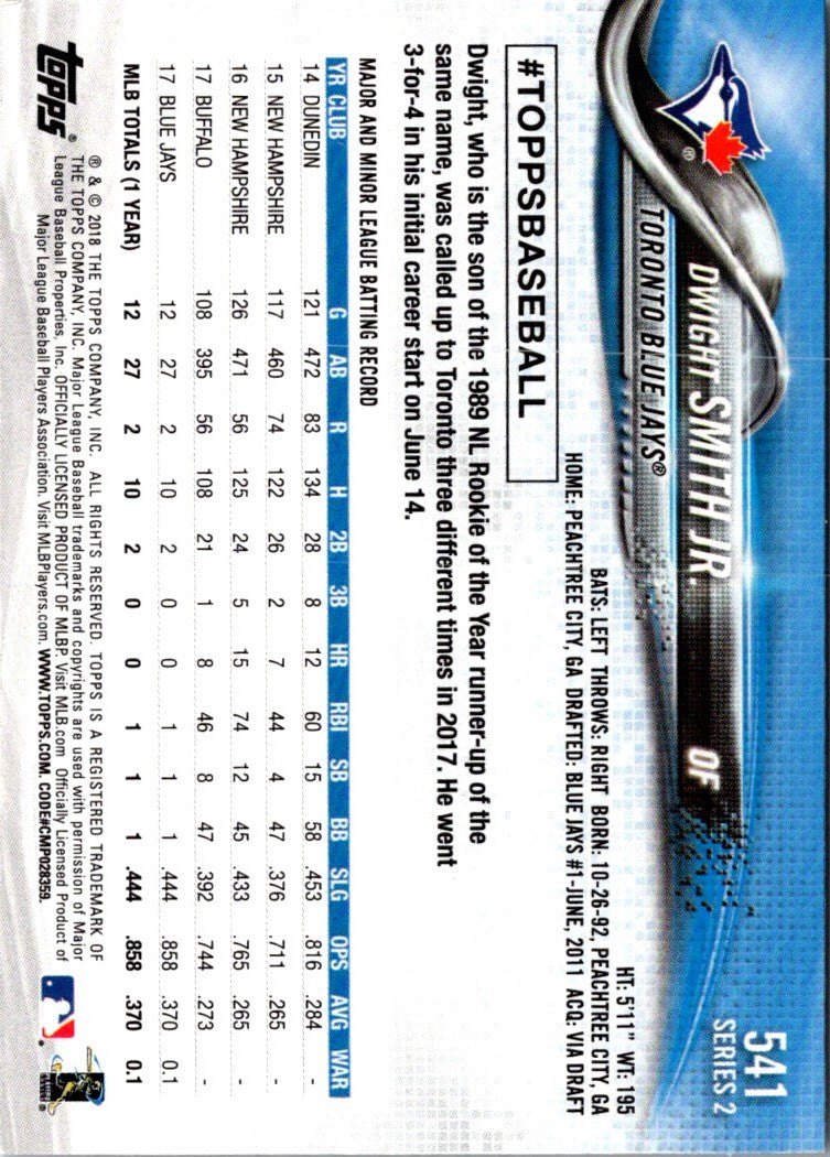 2018 Topps Dwight Smith Jr.