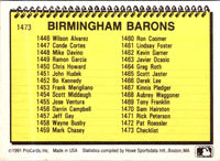 1991 ProCards Checklist #1473