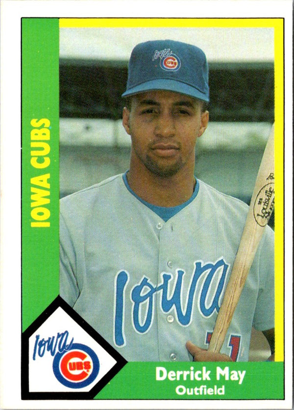 1990 CMC Iowa Cubs Derrick May #14