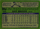1982 Topps Dan Briggs