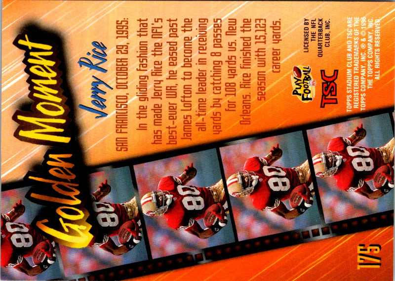 1996 Stadium Club Golden Moment Jerry Rice