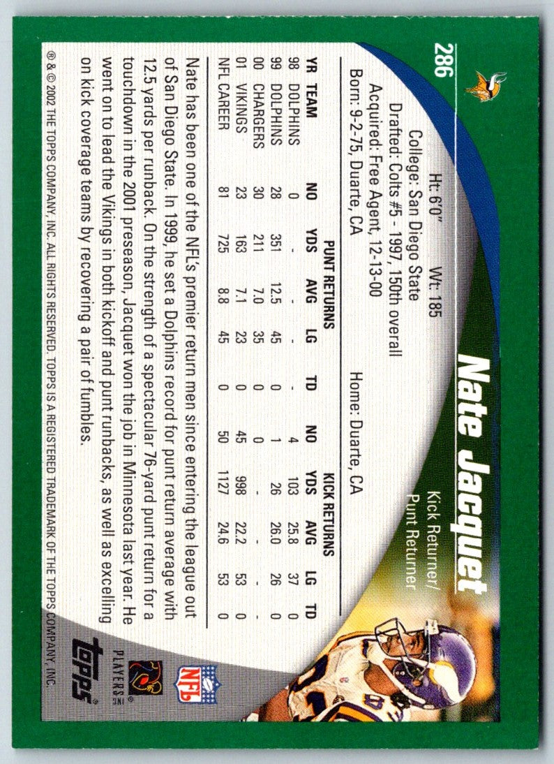 2002 Topps Nate Jacquet