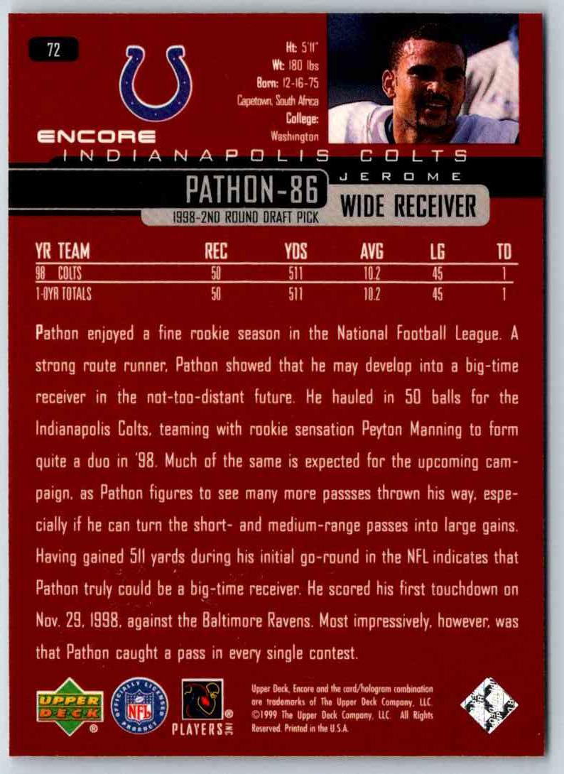 1999 Upper Deck Encore Jerome Pathon