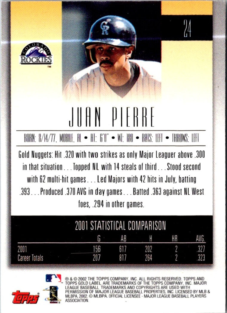 2002 Topps Gold Label Juan Pierre