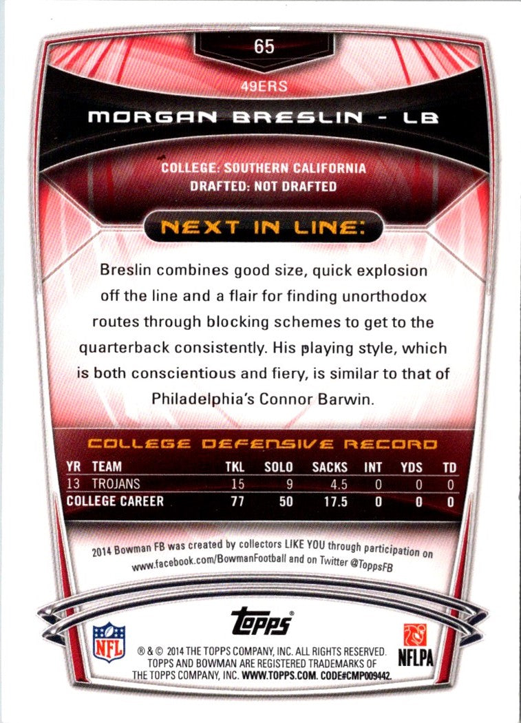 2014 Bowman Rookies Morgan Breslin