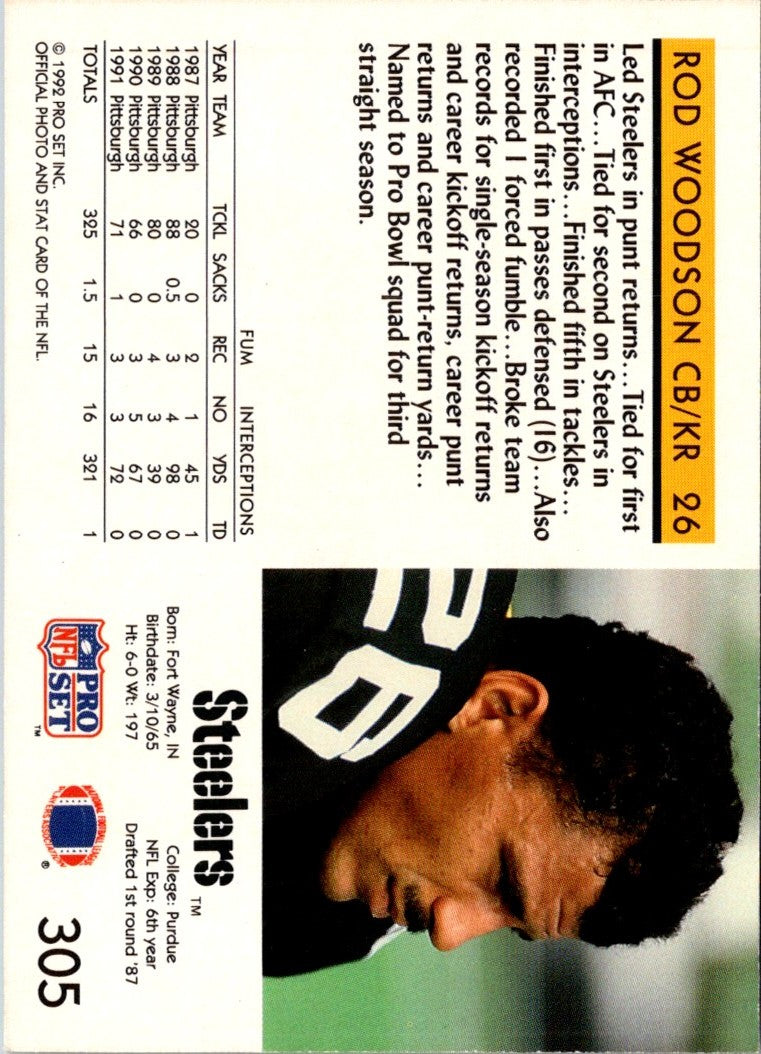 1992 Pro Set Rod Woodson