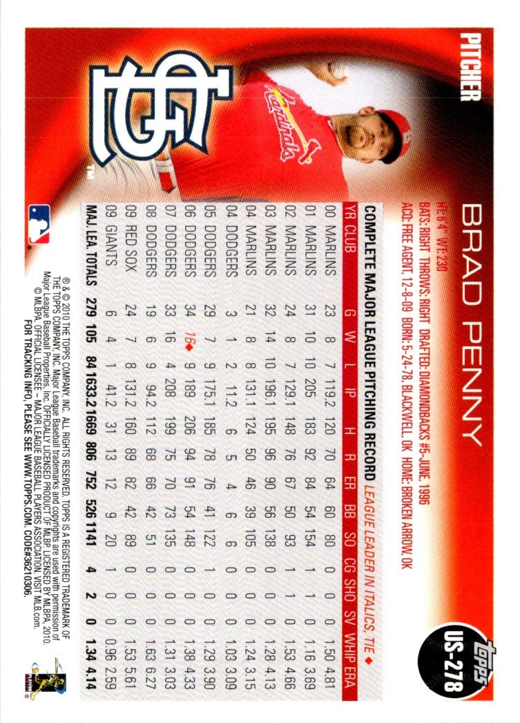 2010 Topps Update Brad Penny