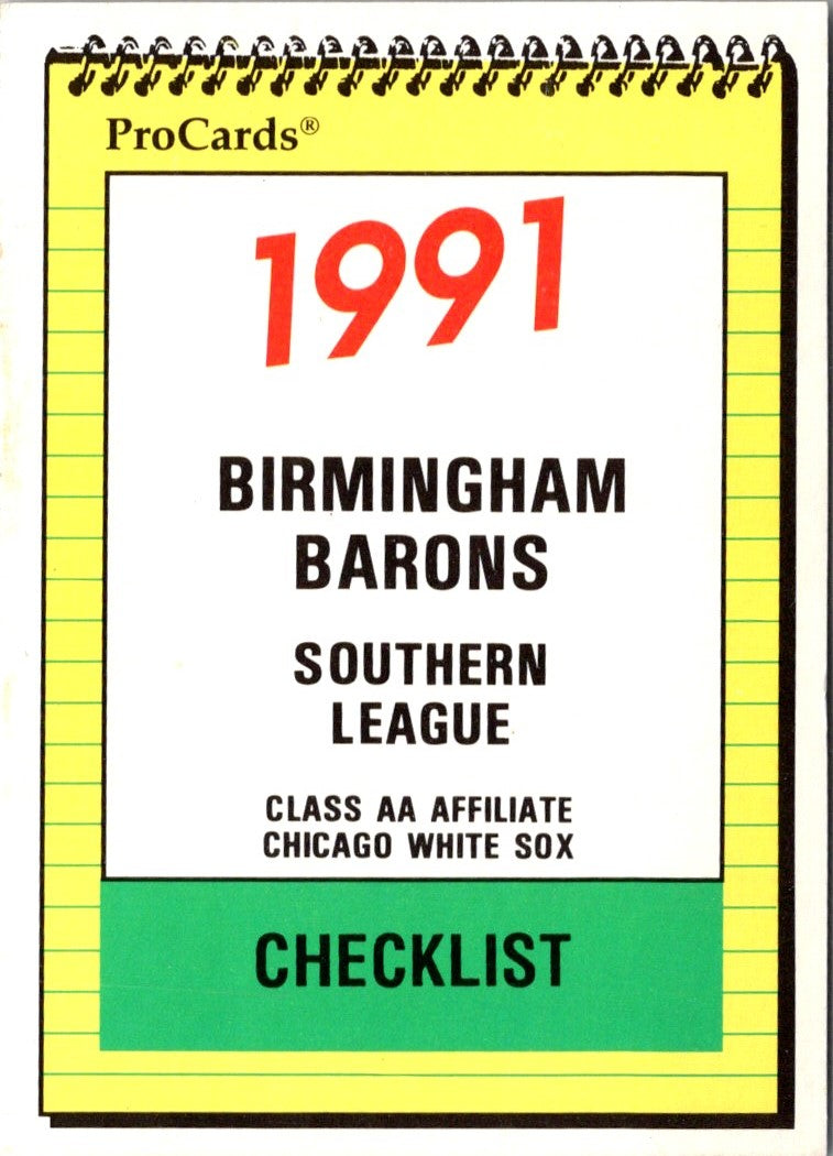 1991 ProCards Checklist
