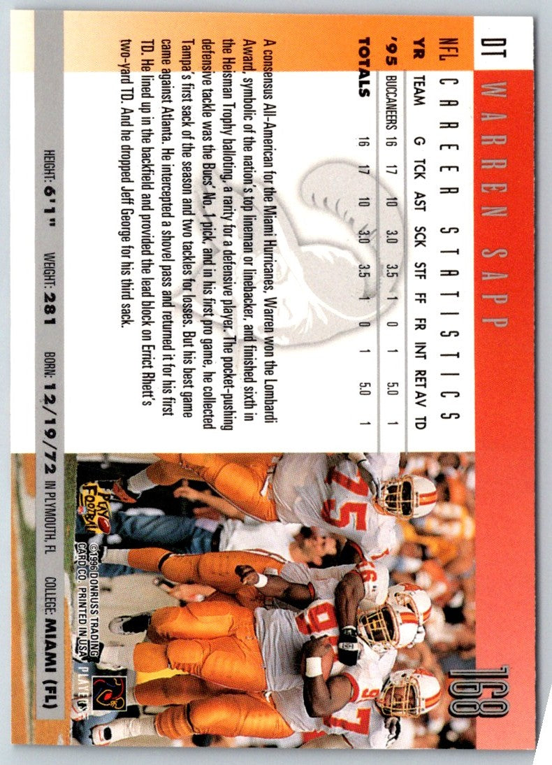 1996 Donruss Warren Sapp