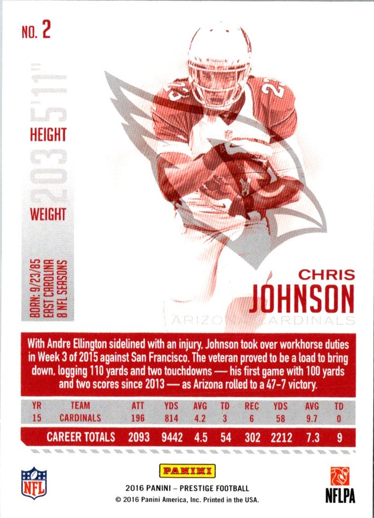 2016 Panini Prestige Chris Johnson