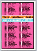 1976 Topps Checklist 1-132