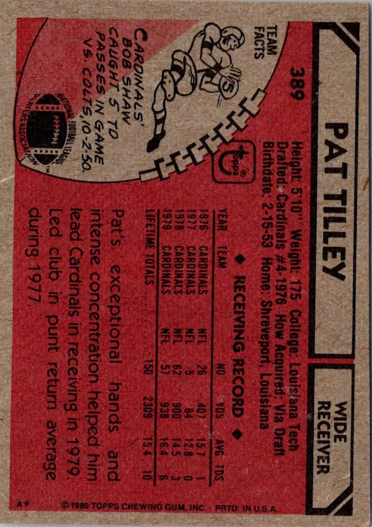 1980 Topps Pat Tilley